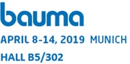 COME AND VISIT US AT BAUMA 2019 IN MUNICH! 